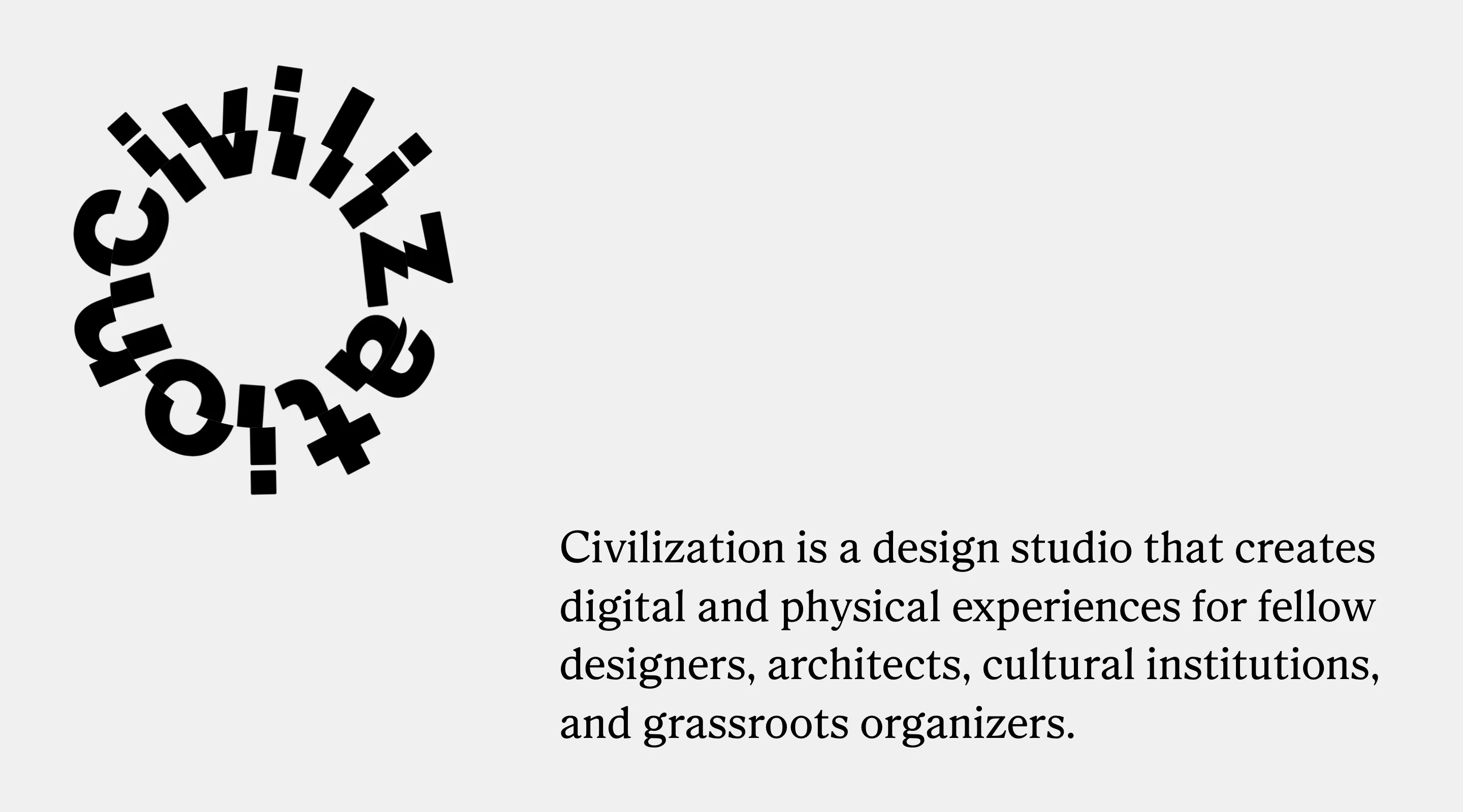 Webdesign von Civilization — studio