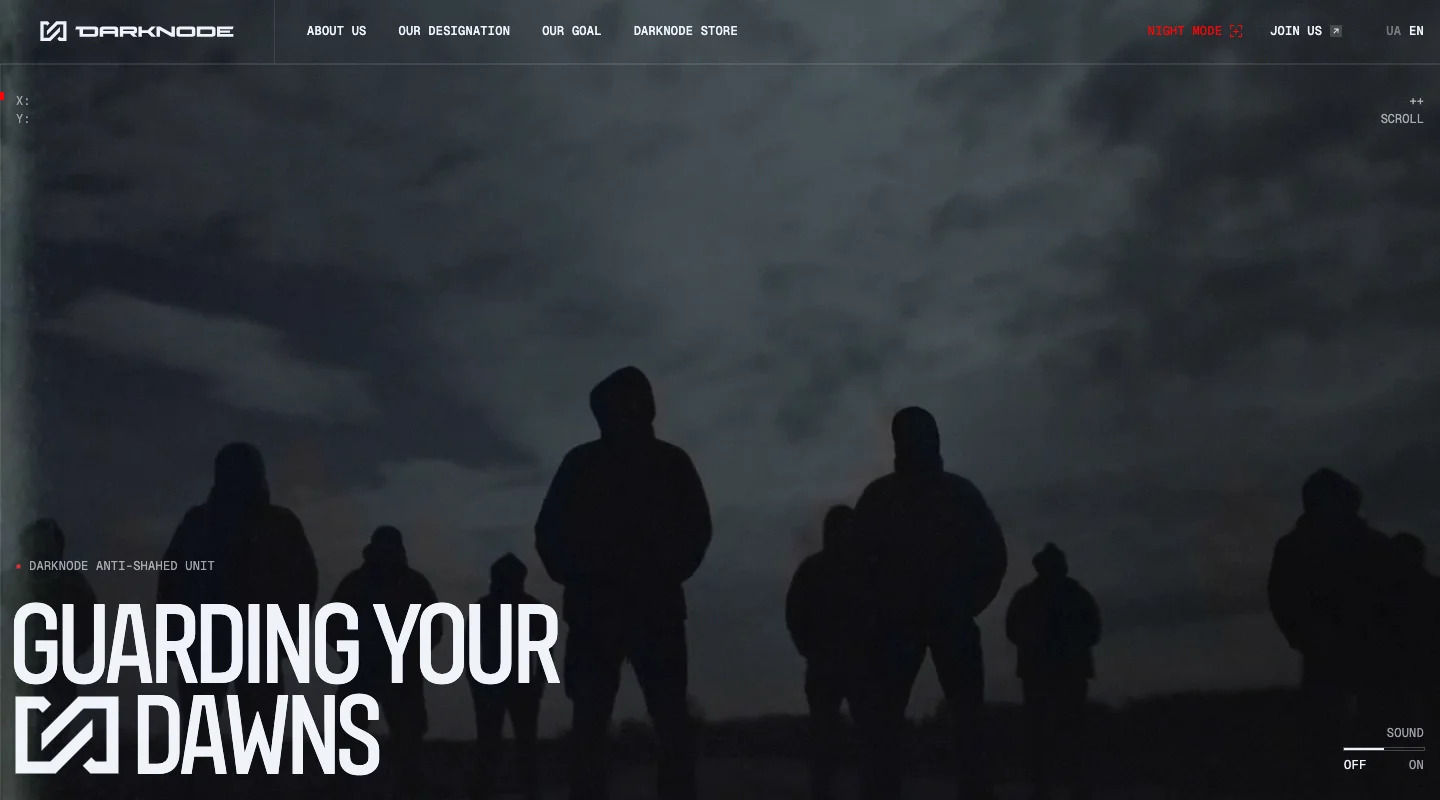 Webdesign von Darknode — branding